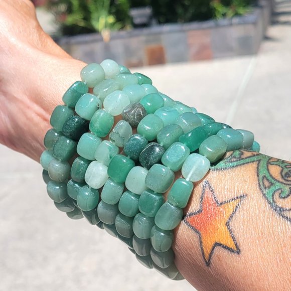 Crystal Tumbled Bracelets Set of 5 - Picture 3 of 6